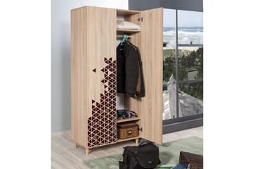Brokind Garderob 90 cm - Brun - Förvaring - Sko- & klädförvaring - Garderober & garderobssystem