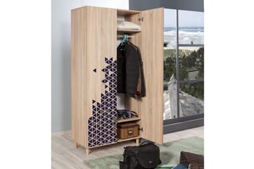 Brokind Garderob 90 cm - Brun - Förvaring - Sko- & klädförvaring - Garderober & garderobssystem