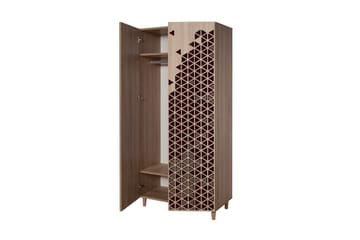 Brokind Garderob 90 cm - Brun - Förvaring - Sko- & klädförvaring - Garderober & garderobssystem