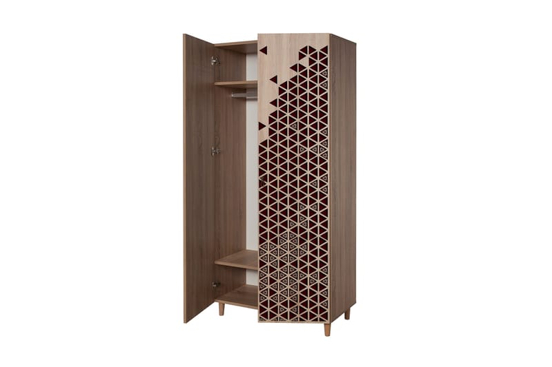 Brokind Garderob 90 cm - Brun - Förvaring - Sko- & klädförvaring - Garderober & garderobssystem