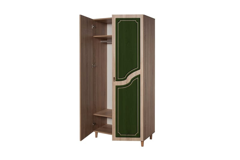 Brokind Garderob 90 cm - Brun - Förvaring - Sko- & klädförvaring - Garderober & garderobssystem