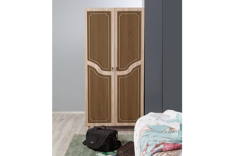 Brokind Garderob 90 cm - Brun - Förvaring - Sko- & klädförvaring - Garderober & garderobssystem