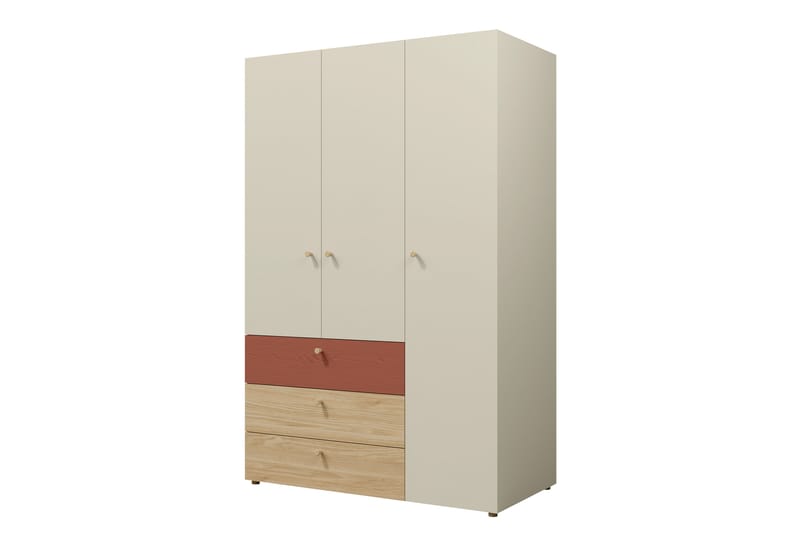 Buhan Garderob 120x185 cm - Beige/Brun - Förvaring - Sko- & klädförvaring - Garderober & garderobssystem