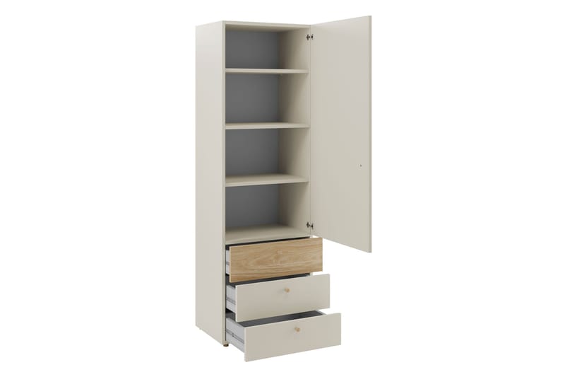 Buhan Garderob 60x185 cm - Beige/Brun - Förvaring - Sko- & klädförvaring - Garderober & garderobssystem