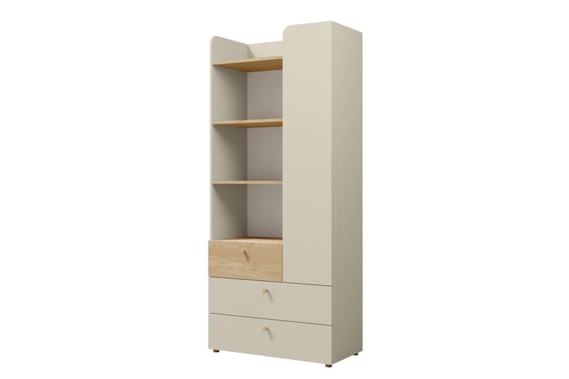 Buhan Garderob 80x185 cm - Beige/Brun - Förvaring - Sko- & klädförvaring - Garderober & garderobssystem
