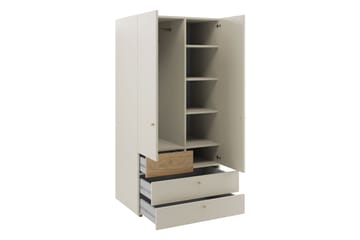 Buhan Garderob 90x185 cm - Beige/Brun - Förvaring - Sko- & klädförvaring - Garderober & garderobssystem