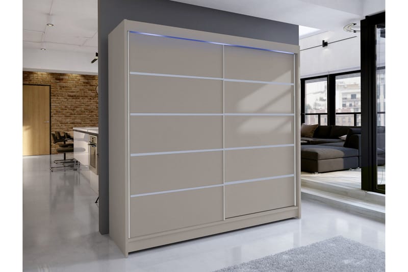 Canderbury Garderob 180x215 cm - Beige - Förvaring - Sko- & kl ädförvaring - Garderober & garderobssystem