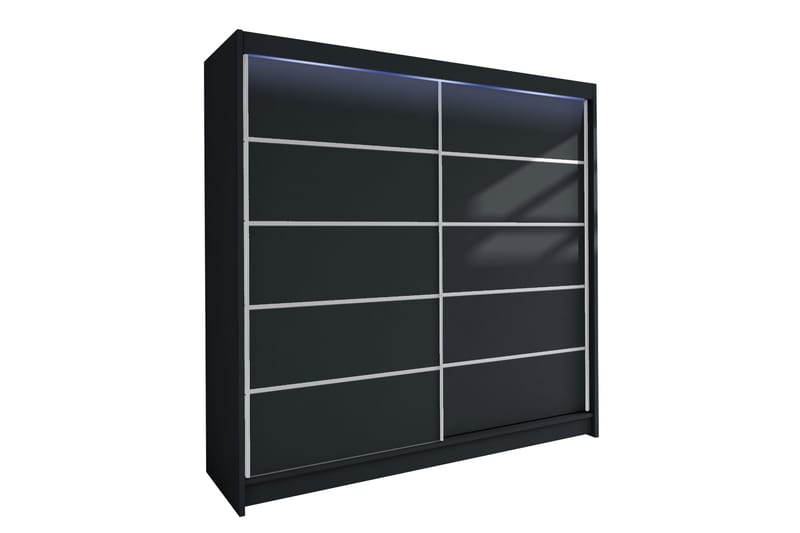 Canderbury Garderob 180x215 cm - Svart - Förvaring - Sko- & klädförvaring - Garderober & garderobssystem