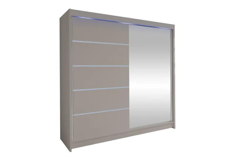 Canderbury Garderob m. Spegel 180x215 cm, Beige