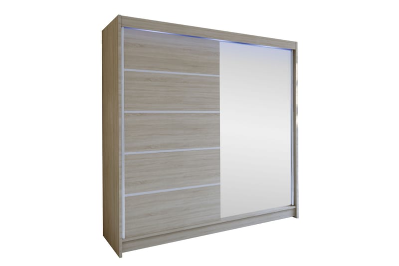 Canderbury Garderob m. Spegel 180x215 cm, Brun