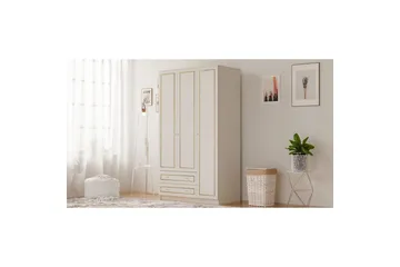 Carvo Garderob 105x180 cm - Matt Vit - Förvaring - Sko- & klädförvaring - Garderober & garderobssystem