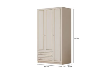 Carvo Garderob 105x210 cm - Matt Vit - Förvaring - Sko- & klädförvaring - Garderober & garderobssystem