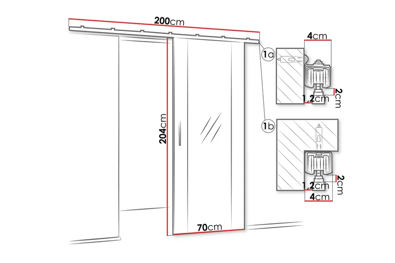 Cassidy Skjutdörr - Brun - Förvaring - Sko- & klädförvaring - Garderober & garderobssystem