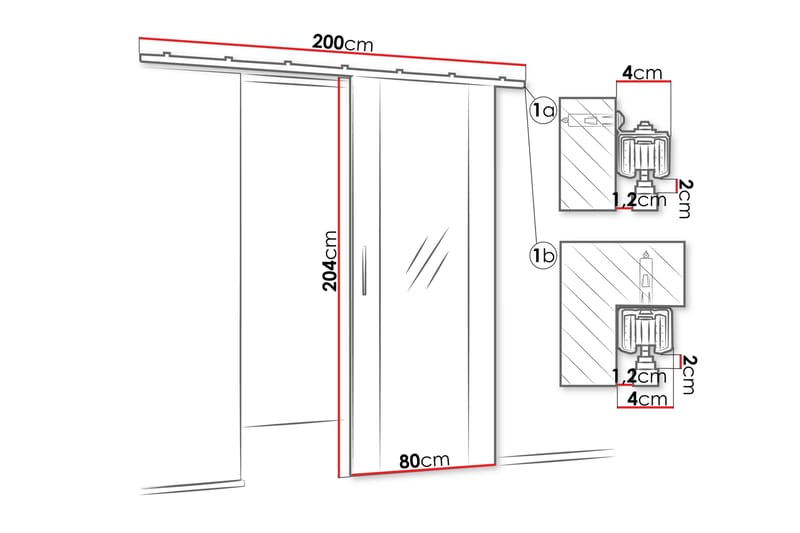 Cassidy Skjutdörr - Vit - Förvaring - Sko- & klädförvaring - Garderober & garderobssystem