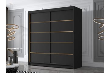Chavez Garderob 180x215 cm - Svart - Förvaring - Sko- & klädförvaring - Garderober & garderobssystem