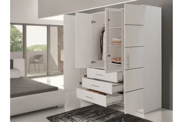 Chavez Garderob 196x200 cm - Beige - Förvaring - Sko- & klädförvaring - Garderober & garderobssystem