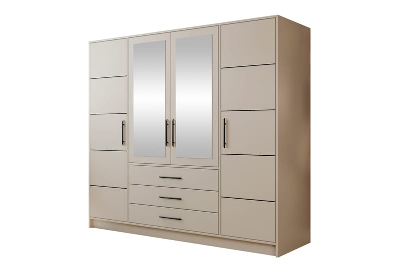 Chavez Garderob 196x200 cm - Beige - Förvaring - Sko- & klädförvaring - Garderober & garderobssystem