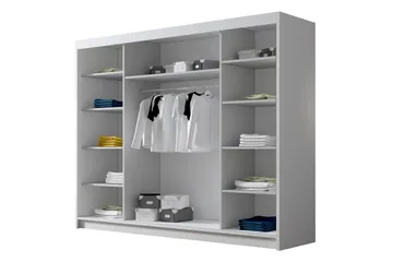 Cinerea Garderob 250x215 cm - Svart - Förvaring - Sko- & klädförvaring - Garderober & garderobssystem
