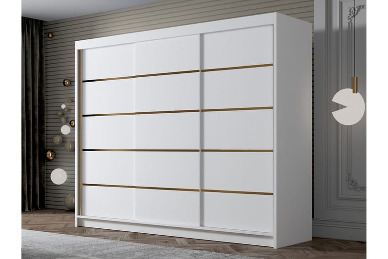 Cinerea Garderob 250x215 cm - Vit - Förvaring - Sko- & klädförvaring - Garderober & garderobssystem