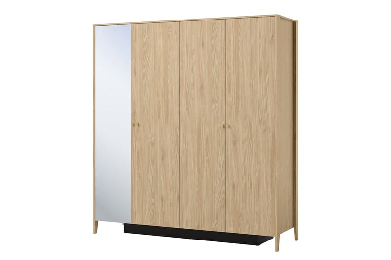 Cocorna Garderob m. Spegel 201x216 cm - Beige - Förvaring - Sko- & klädförvaring - Garderober & garderobssystem