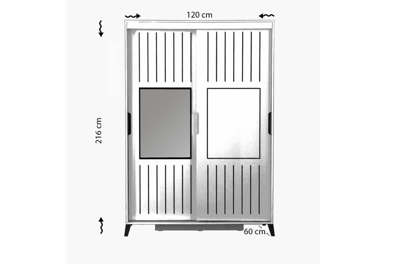 Comfortale Garderob 120 - Valnöt - Förvaring - Sko- & klädförvaring - Garderober & garderobssystem