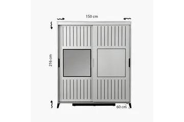 Comfortale Garderob 150 - Valnöt - Förvaring - Sko- & klädförvaring - Garderober & garderobssystem
