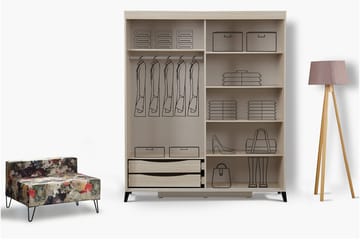 Comfortale Garderob 170 - Ljus Trä - Förvaring - Sko- & klädförvaring - Garderober & garderobssystem