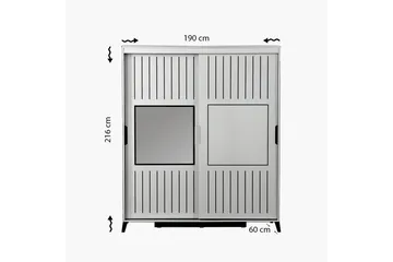 Comfortale Garderob 190 - Vit - Förvaring - Sko- & klädförvaring - Garderober & garderobssystem