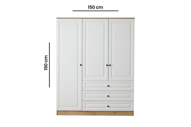 Comfortale Garderob 52x150 cm - Svart/Mörkfärgat trä - Förvaring - Sko- & klädförvaring - Garderober & garderobssystem
