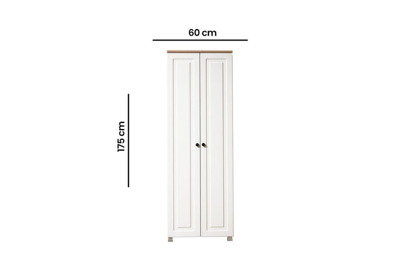Comfortale Garderob 60x175 cm - Svart/Mörkfärgat trä - Förvaring - Sko- & klädförvaring - Garderober & garderobssystem