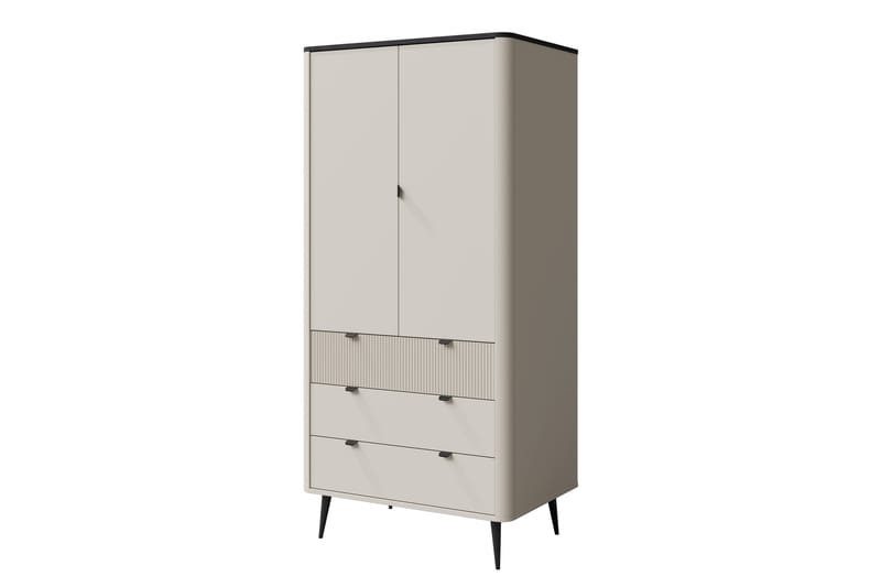 Cucina Garderob 90x191 cm - Beige/Grå - Förvaring - Sko- & klädförvaring - Garderober & garderobssystem