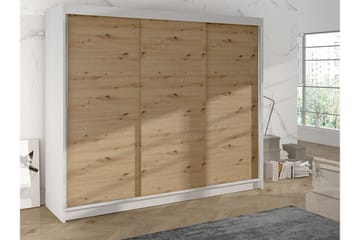 Cyria Garderob 200x215 cm - Brun/Vit - Förvaring - Sko- & klädförvaring - Garderober & garderobssystem