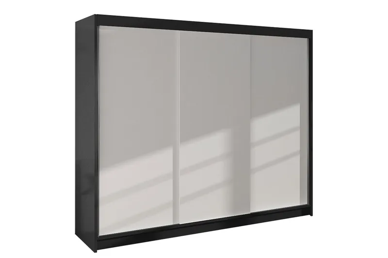 Cyria Garderob 200x215 cm, Vit/Svart