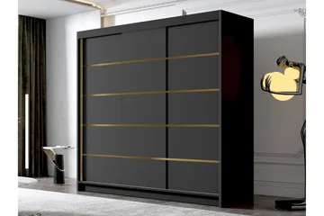 Dianna Garderob 200x215 cm - Svart - Förvaring - Sko- & klädförvaring - Garderober & garderobssystem