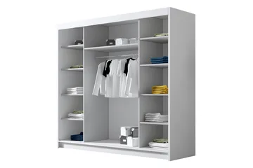 Dianna Garderob 200x215 cm - Svart - Förvaring - Sko- & klädförvaring - Garderober & garderobssystem