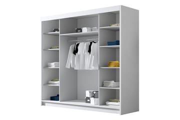 Dianna Garderob 200x215 cm - Vit - Förvaring - Sko- & klädförvaring - Garderober & garderobssystem
