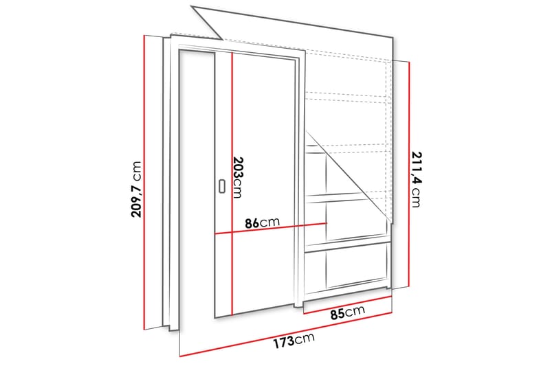 Dianna Skjutdörr - Beige - Förvaring - Sko- & klädförvaring - Garderober & garderobssystem
