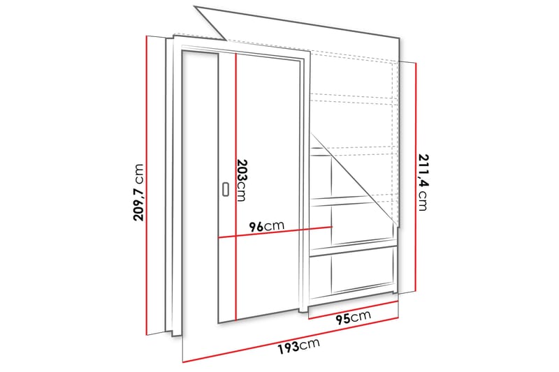 Dianna Skjutdörr - Beige - Förvaring - Sko- & klädförvaring - Garderober & garderobssystem