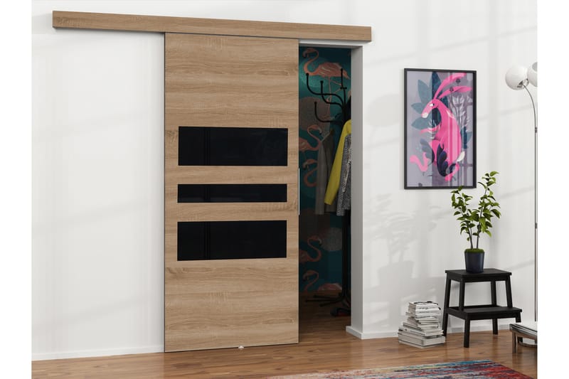 Doncaster Skjutdörr - Beige/Svart - Förvaring - Sko- & klädförvaring - Garderober & garderobssystem