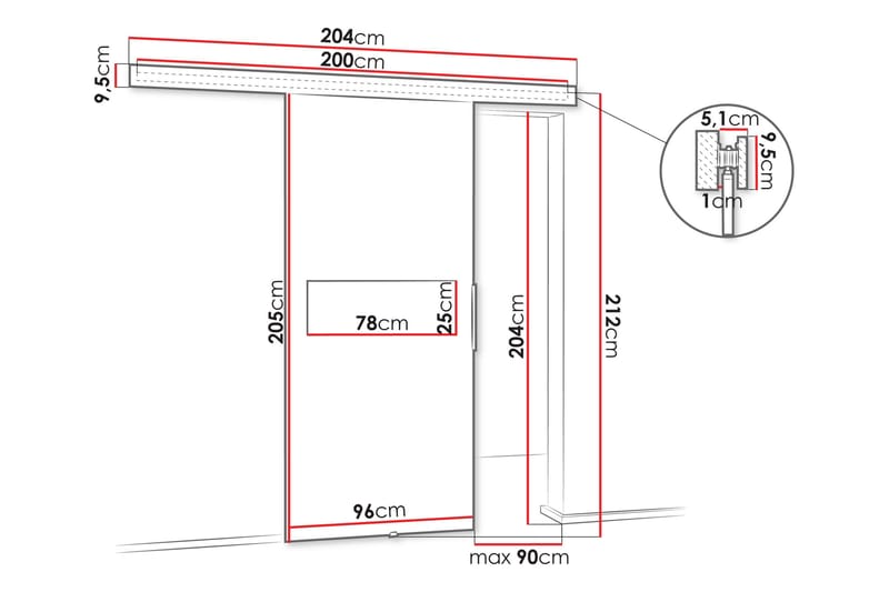Doncaster Skjutdörr - Brun/Svart - Förvaring - Sko- & klädförvaring - Garderober & garderobssystem