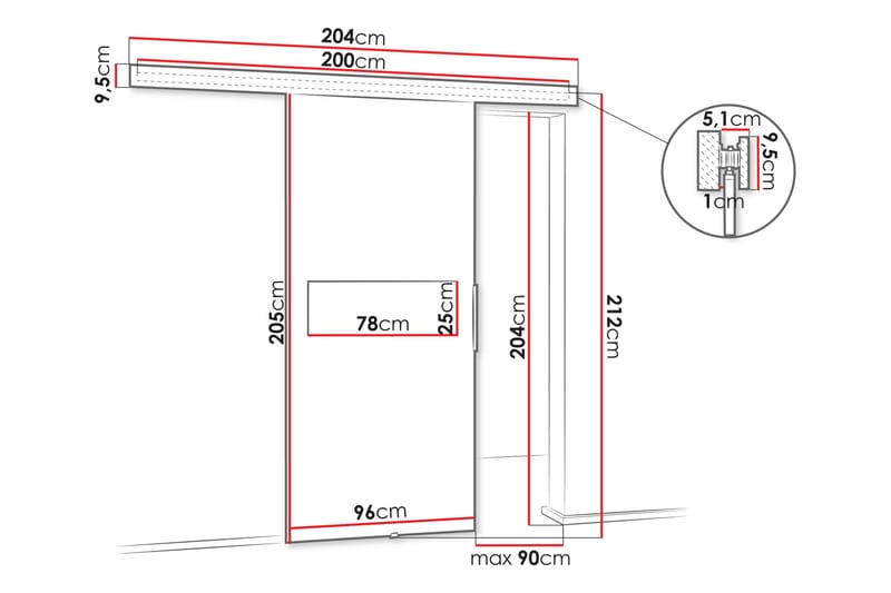 Doncaster Skjutdörr - Brun/Svart - Förvaring - Sko- & klädförvaring - Garderober & garderobssystem