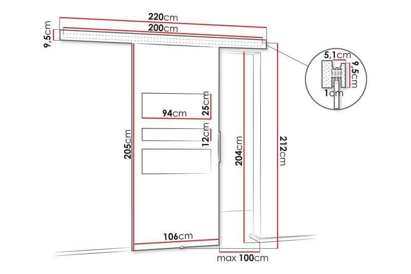Doncaster Skjutdörr - Grå/Beige - Förvaring - Sko- & klädförvaring - Garderober & garderobssystem