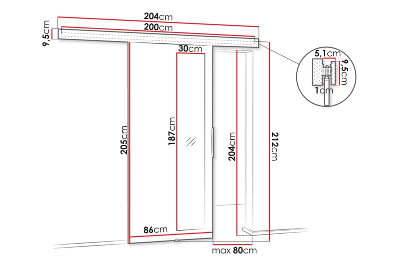 Doncaster Skjutdörr - Grå/Brun - Förvaring - Sko- & klädförvaring - Garderober & garderobssystem