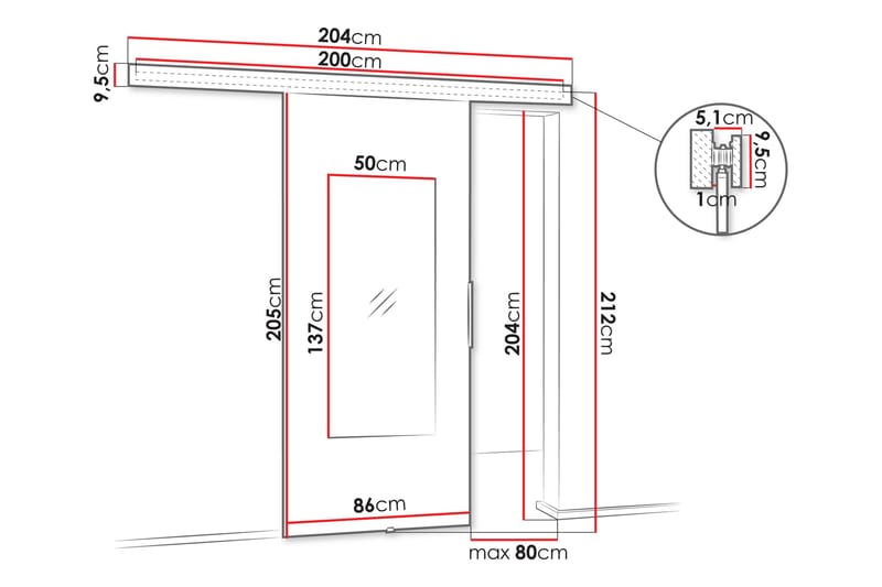 Doncaster Skjutdörr - Vit/Grå - Förvaring - Sko- & klädförvaring - Garderober & garderobssystem