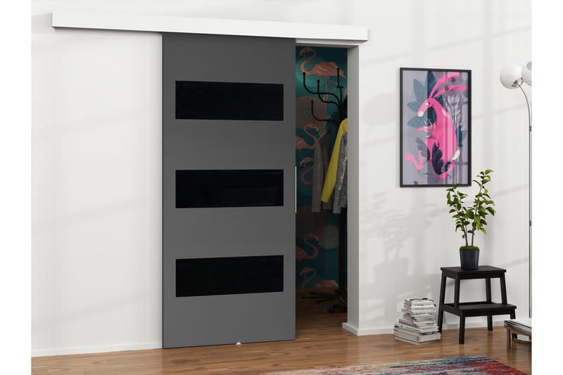 Doncaster Skjutdörr - Vit/Grå/Svart - Förvaring - Sko- & klädförvaring - Garderober & garderobssystem