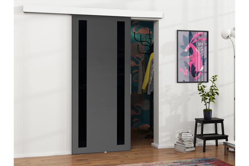 Doncaster Skjutdörr - Vit/Grå/Svart - Förvaring - Sko- & klädförvaring - Garderober & garderobssystem
