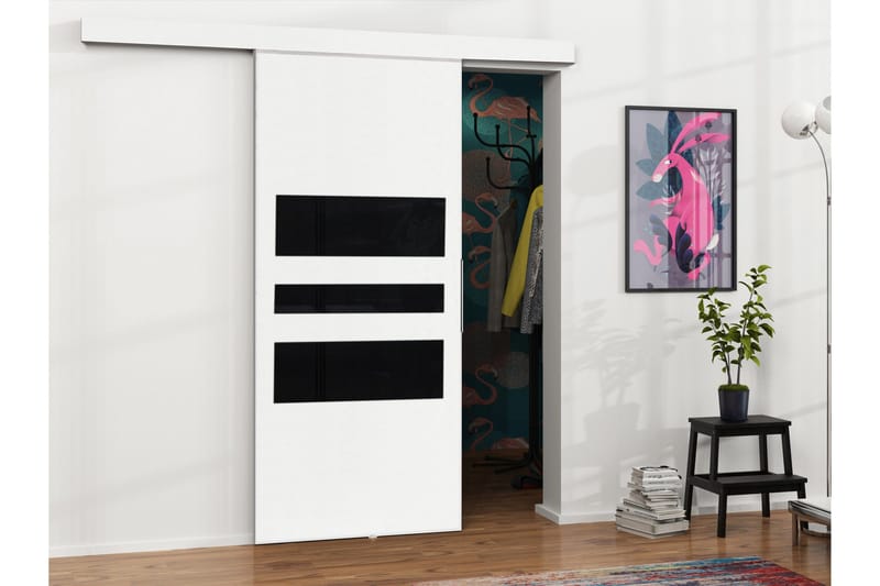 Doncaster Skjutdörr - Vit/Svart - Förvaring - Sko- & klädförvaring - Garderober & garderobssystem