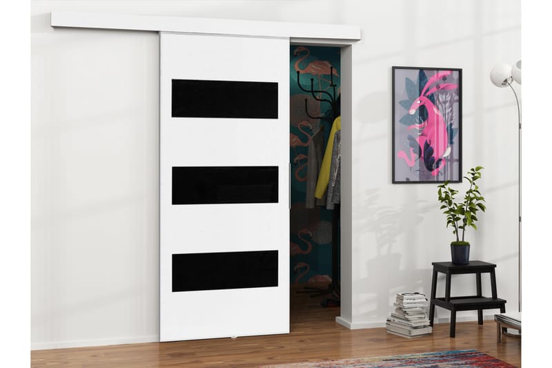 Doncaster Skjutdörr - Vit/Svart - Förvaring - Sko- & klädförvaring - Garderober & garderobssystem