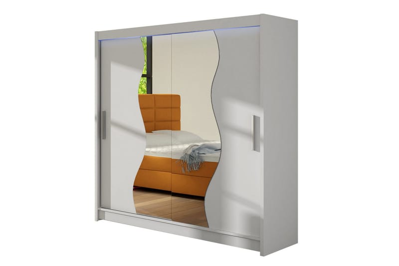 Dravon Garderob med Spegel 180x215 cm, Vit