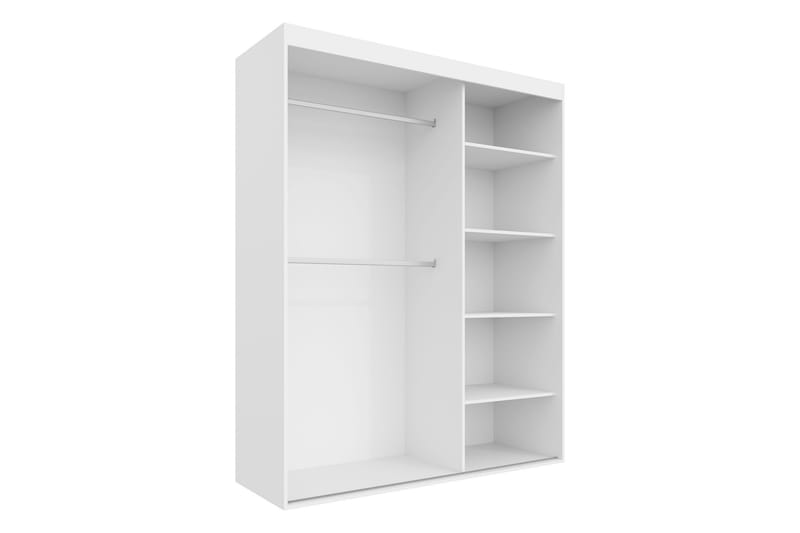 Duets Garderob m. Spegel 160x205 cm - Svart - Förvaring - Sko- & klädförvaring - Garderober & garderobssystem